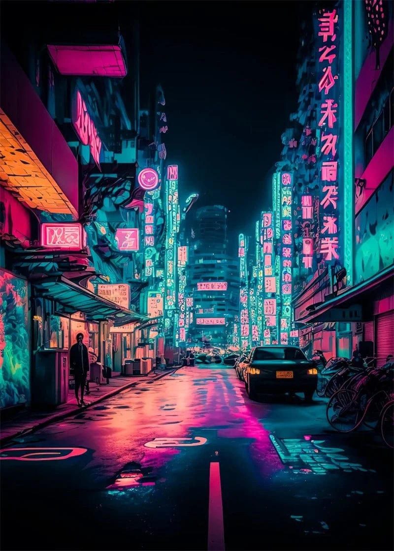 Canvanation 5 / 50x70cm Affiche Pop Art Neon Japon Tokyo Rue