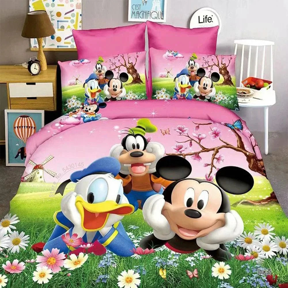 Canvanation 21 / Single(3pcs) 150 x 200 cm Housse De Couette - Disney Frozen Elsa Raiponce Princess Fille Garçon