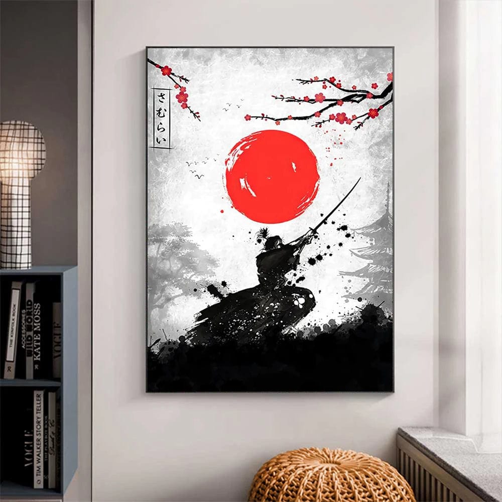 Canvanation Affiche Japonais Art Mural De Style Samouraï à L'encre