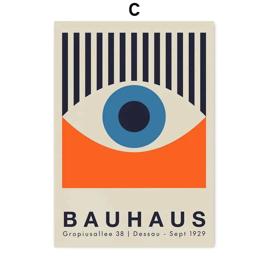 Canvanation C / 30X40 cm Affiche Bauhaus Orange Abstrait Poster