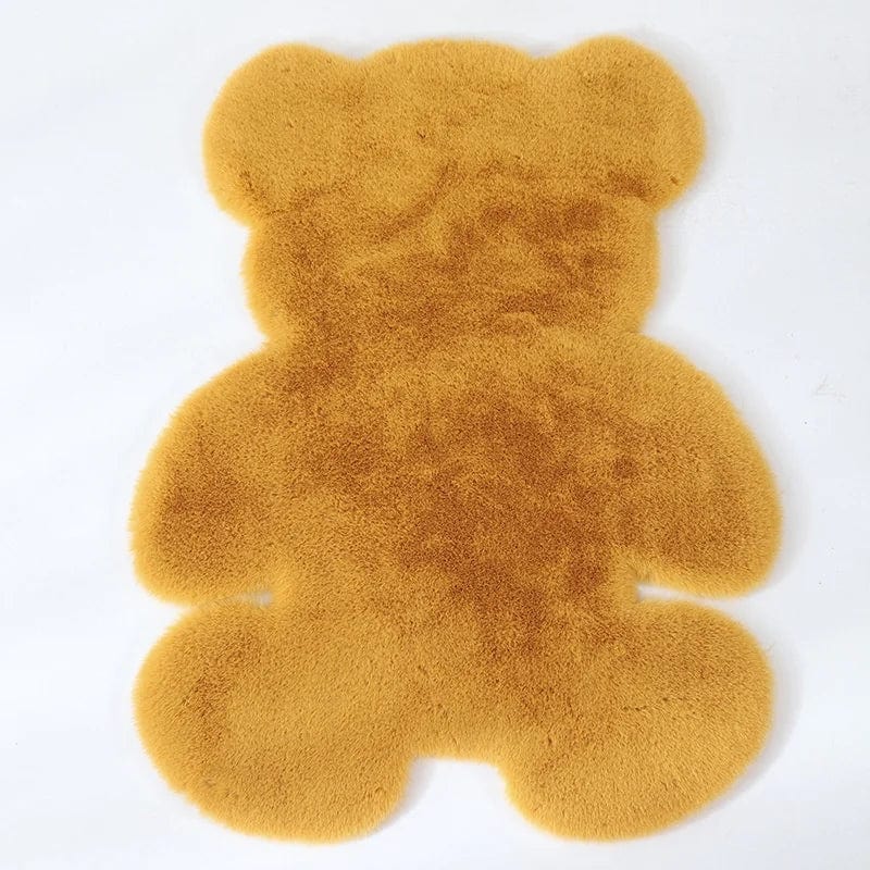 Canvanation Doré / 45cmx60cm Tapis De Chambre - En forme D'ours