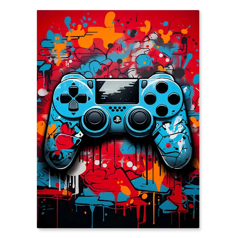 Canvanation 40x60cm No Framed / 01 Affiche Chambre Gaming Manette Et Casque