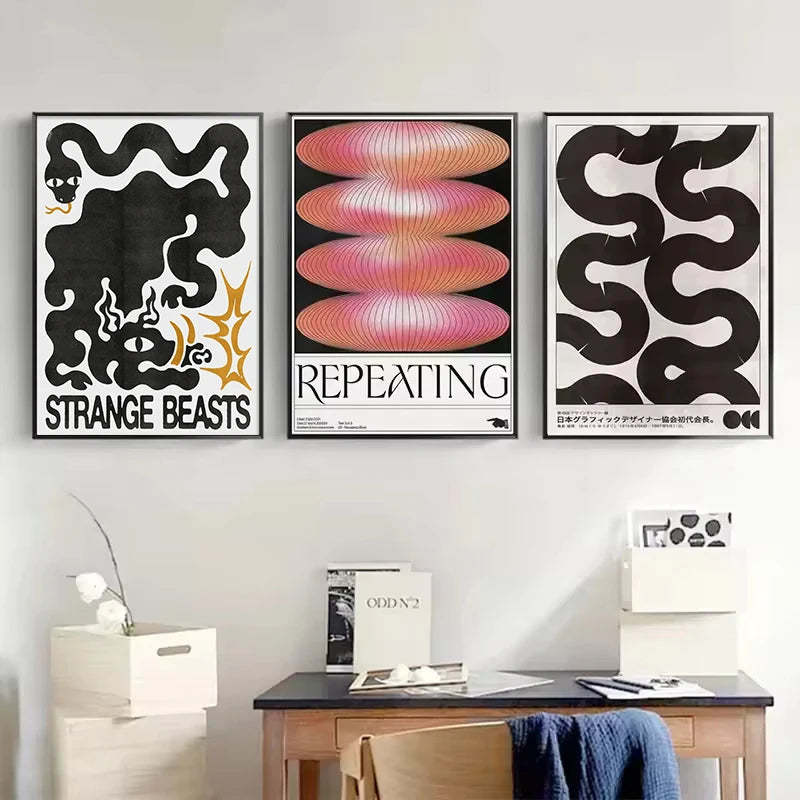 Affiche Abstrait Art Japonais