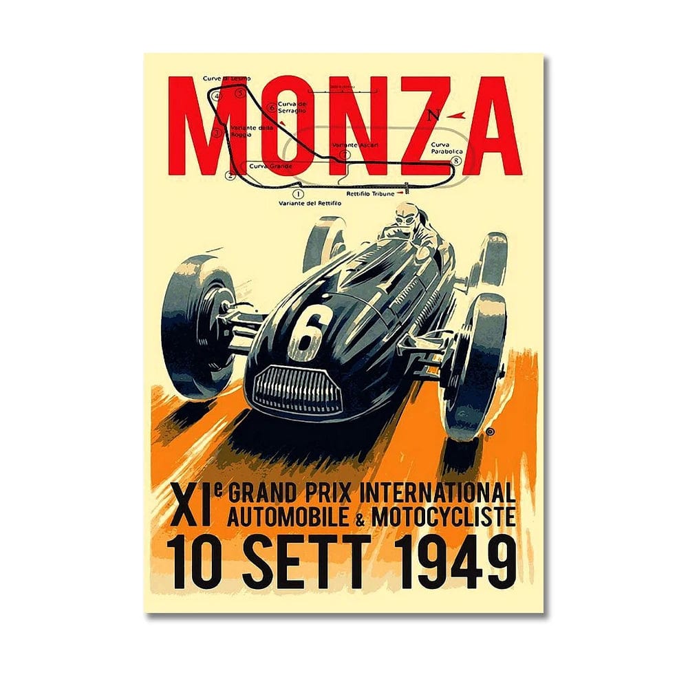 Canvanation X6171 / 40x60cm Affiche Vintage Voiture Monaco Prix F1