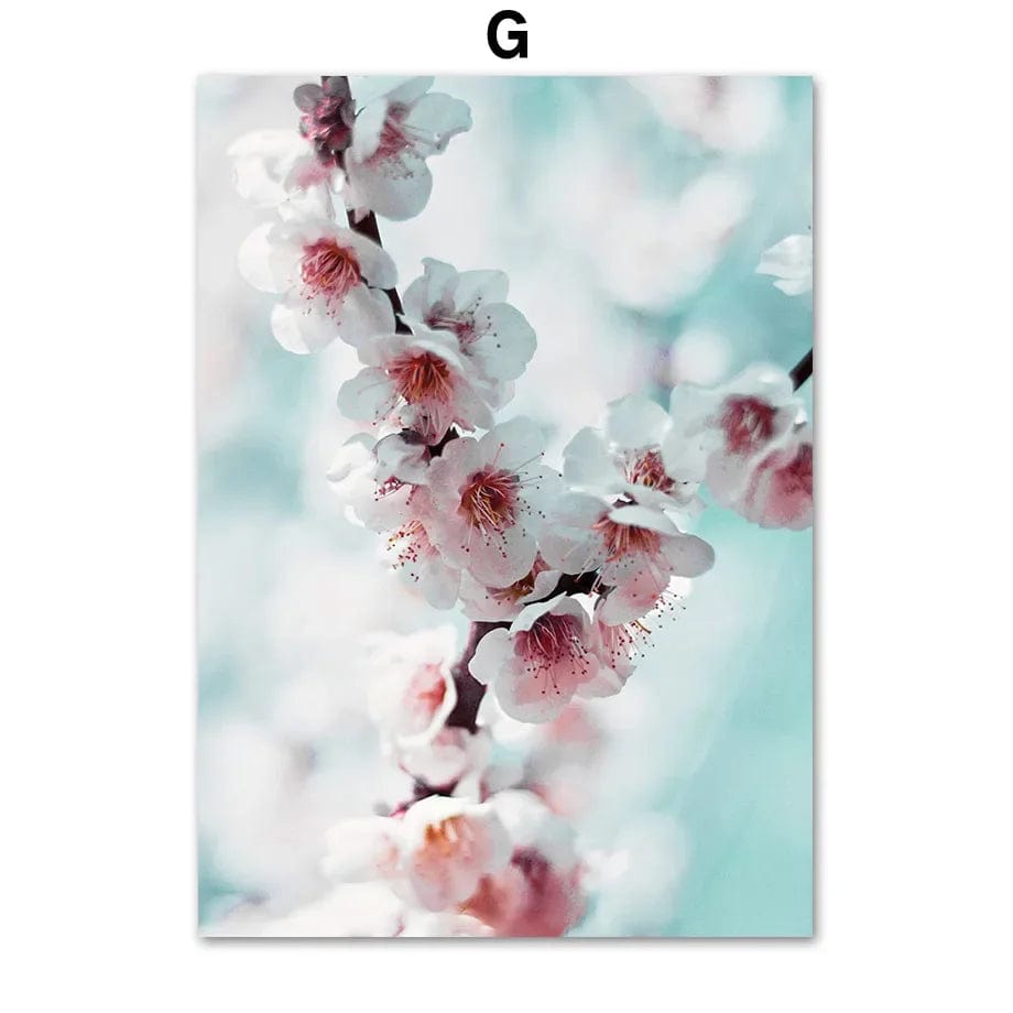 Canvanation G / 40X60cm Affiche Japonaise Mont Fuji Sakura rose