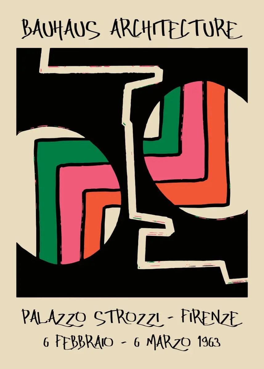 Canvanation Affiche Peinture Moderne Bauhaus