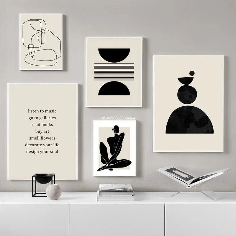 Canvanation Affiche Bohème Noir Et Blanc