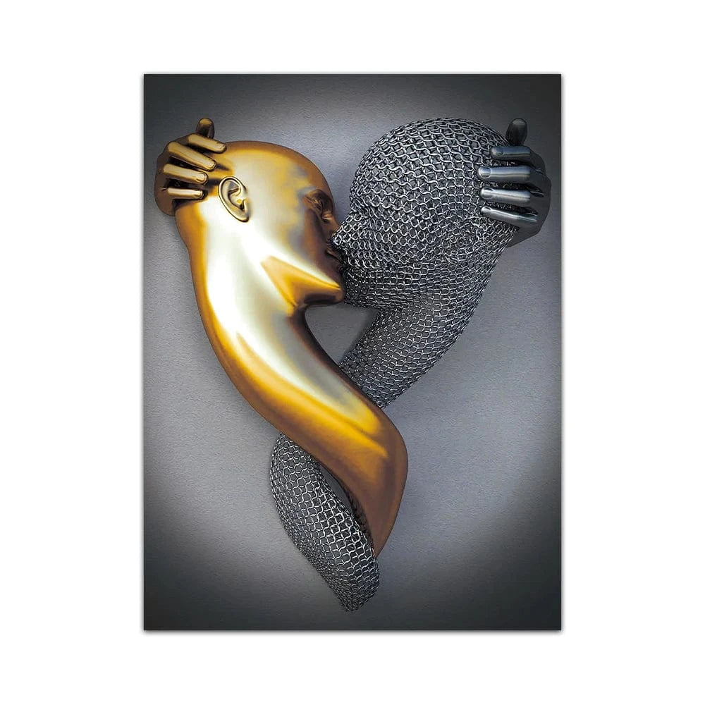 Canvanation 50x75cm / QP10729 Affiche Statue Romantique Couple