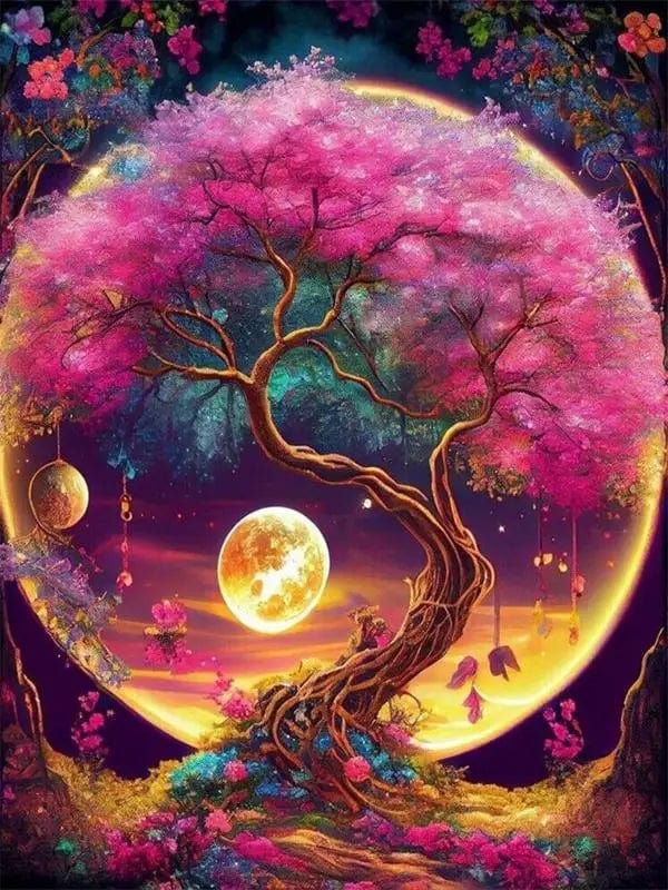 Canvanation 8 / 60x80cm Affiche - Arbre De Vie Forêt Enchanté