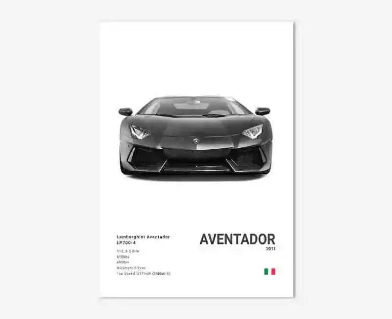 Canvanation 19 / 50x70cm Affiche Voiture Lamborghini Luxe Sto Veneno Urus Aventador SVJ