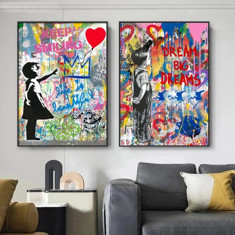 Canvanation Affiche Pop Art Salon Banksy