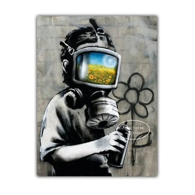 Canvanation 22 / 40x60cm Affiche Banksy Street Art Chambre