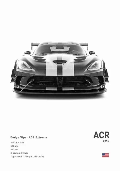 Canvanation 9 / 50x70cm Affiche Voiture Demon Trx Hellcat Charger