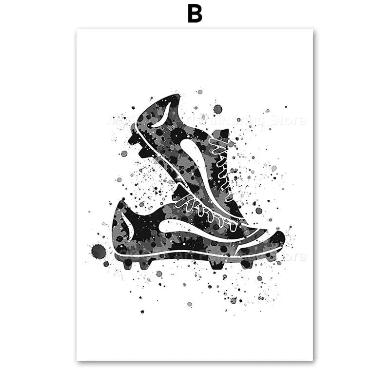 Canvanation B / 40X60 cm Affiche Club De Football - Prénom Personnalisé