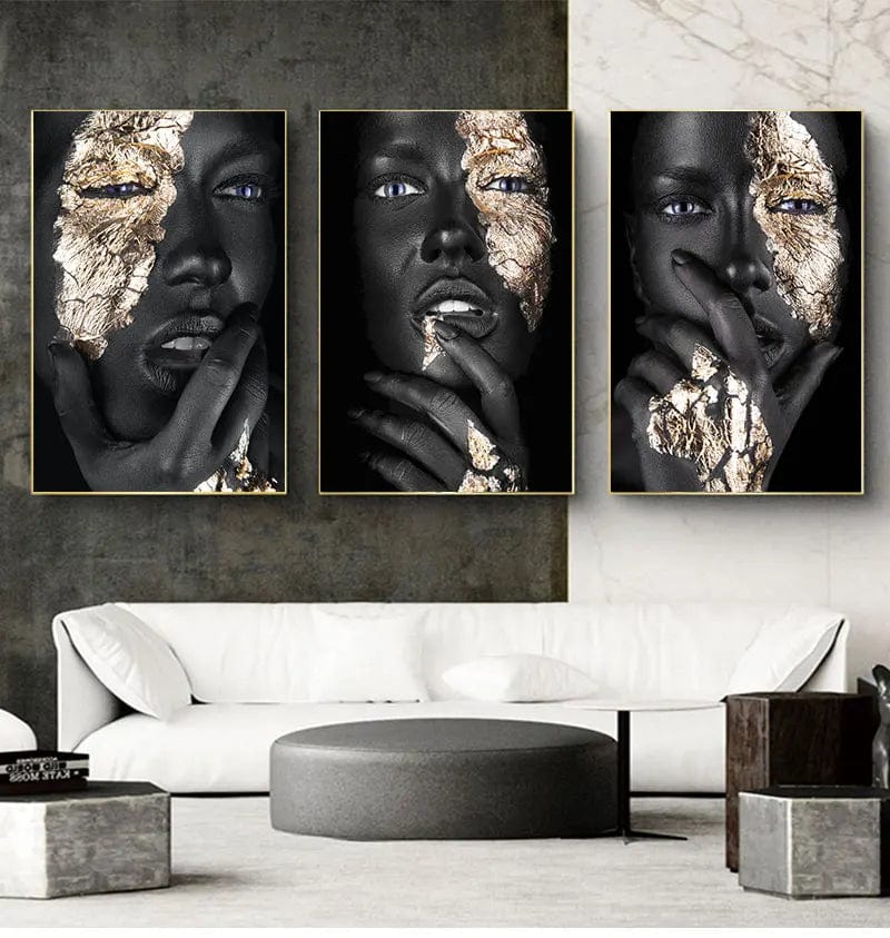 Canvanation Affiche Femme Africaine Noir