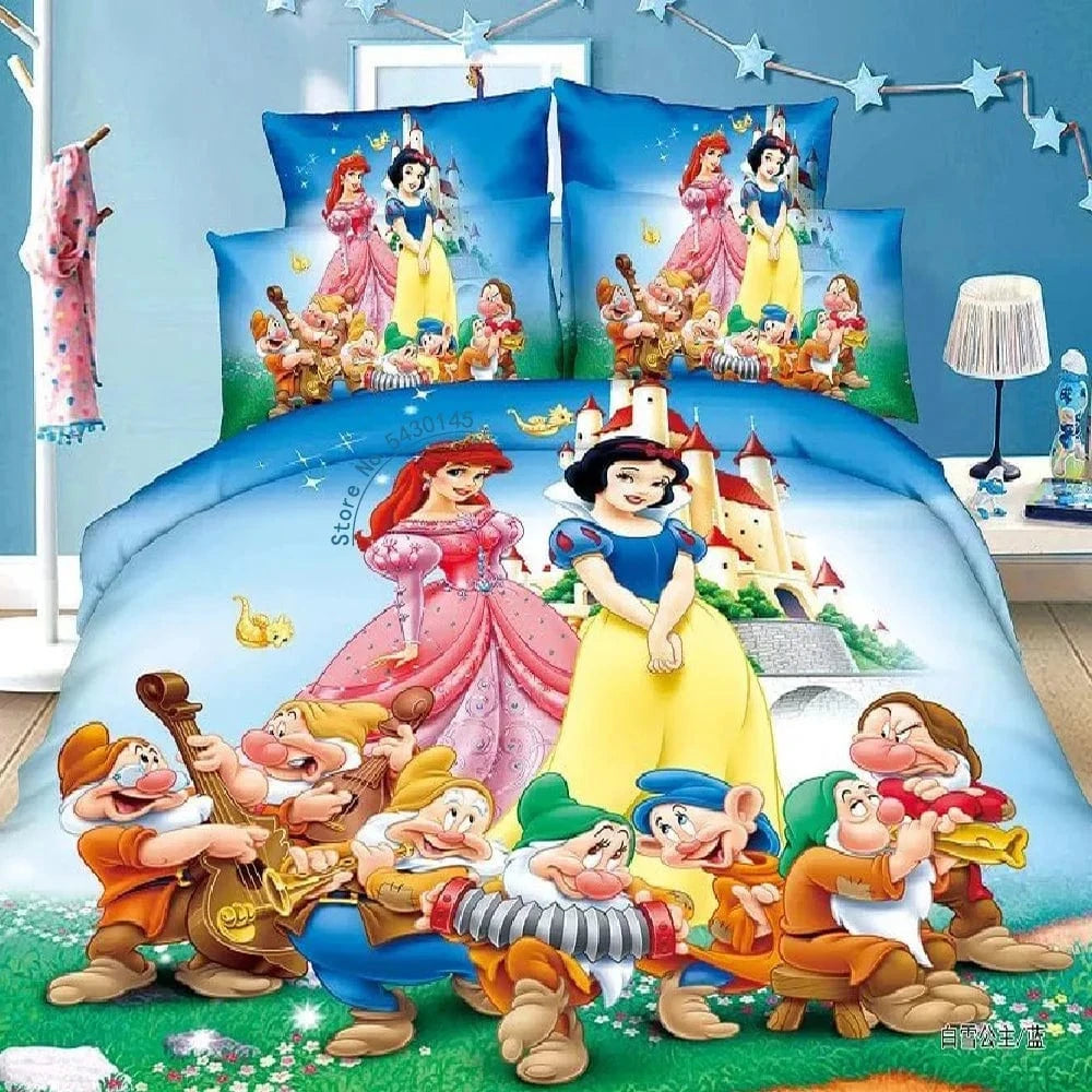 Canvanation 11 / Twin(4pcs) 150 x 200 cm ( Housse De Couette + Drap ) Housse De Couette - Disney Frozen Elsa Raiponce Princess Fille Garçon