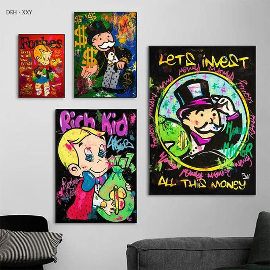 Canvanation Affiche Monopoly Vintage Pop Art
