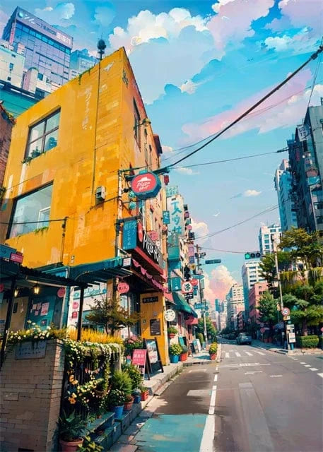 Canvanation Clear / 30x40cm Affiche Paysage Japonais De Rue