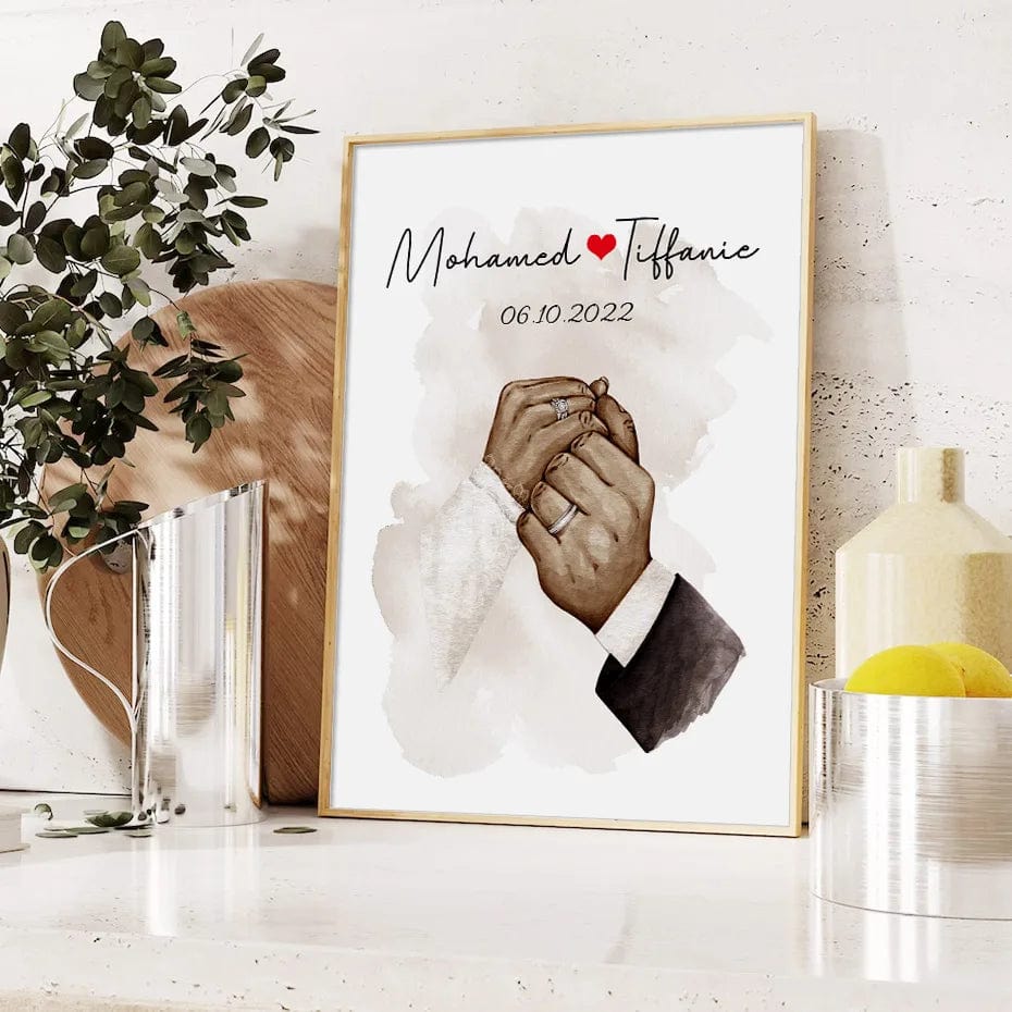 Canvanation Cadre Personnalisé Famille Poing Mains