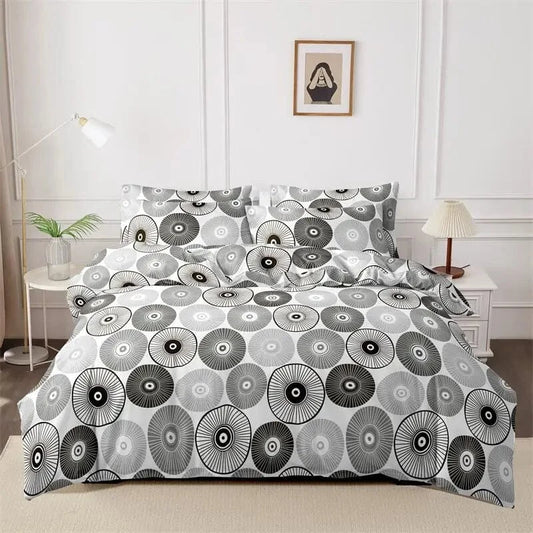 Canvanation 1 / 200*200cm Housse De Couette - Gris Et Blanc