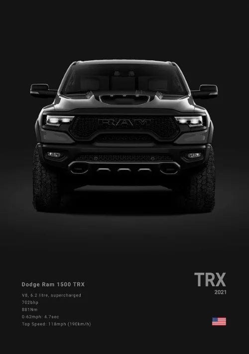 Canvanation 13 / 20X30cm Affiche Voiture Demon Trx Hellcat Charger