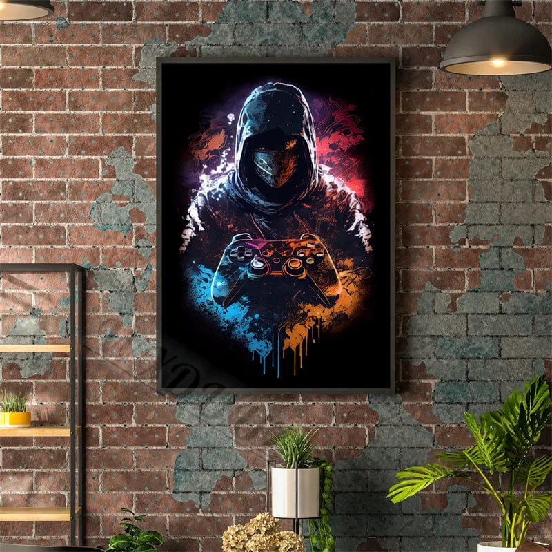 Canvanation 21 / 50x70cm Affiche Chambre 80s Coloré Punk Neon Gaming