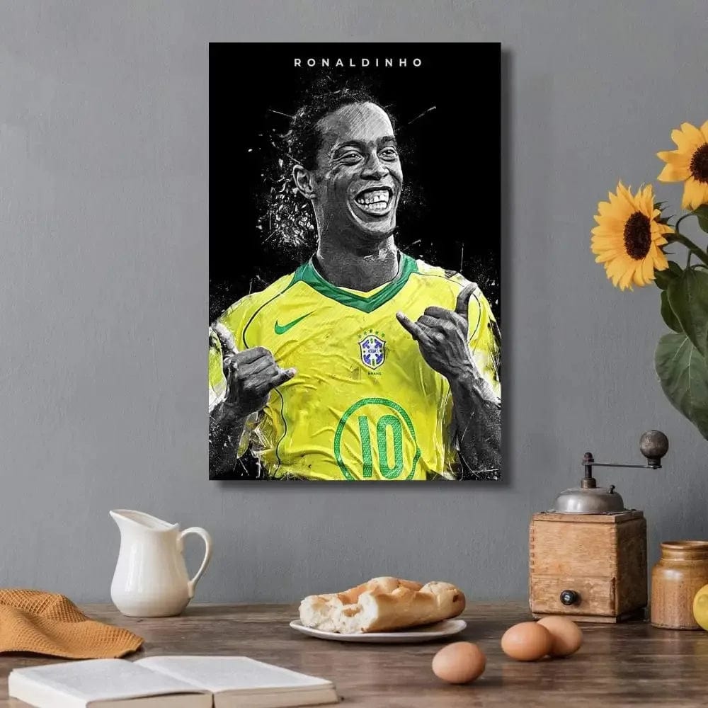 Canvanation 3 / 50x70CM Affiche Football - Ronaldinho