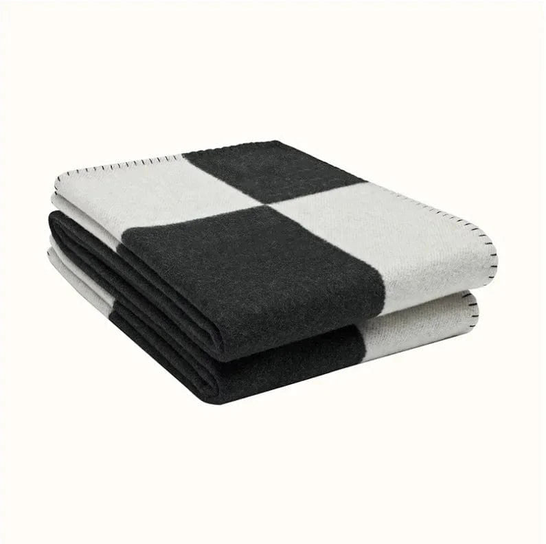 Canvanation Noir / 135x180cm Couverture Chauffante de Luxe en Cachemire - Alliez Élégance et Confort