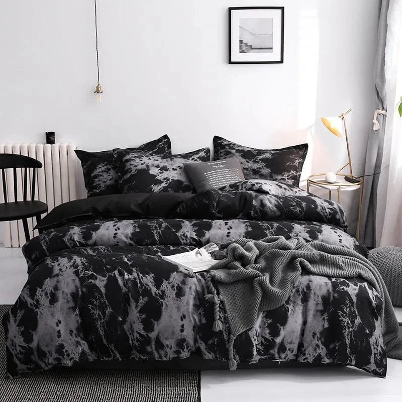 Canvanation Housse De Couette - 3pcs Pour Couple Noir Et Blanc