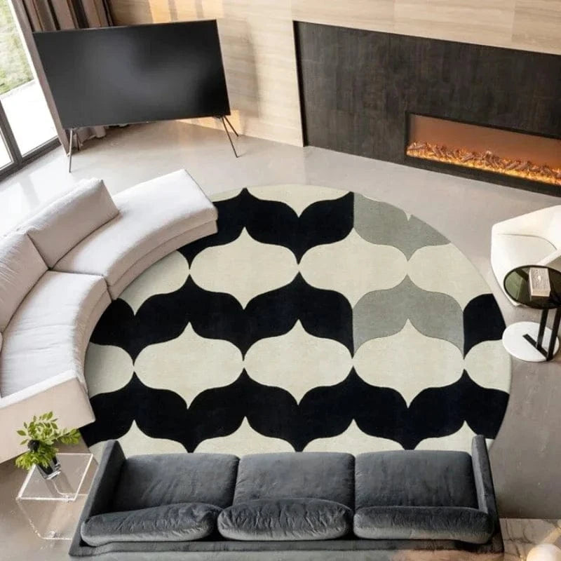 Canvanation F / Diametre 80cm Tapis De Salon Rond - Moelleux Et Doux