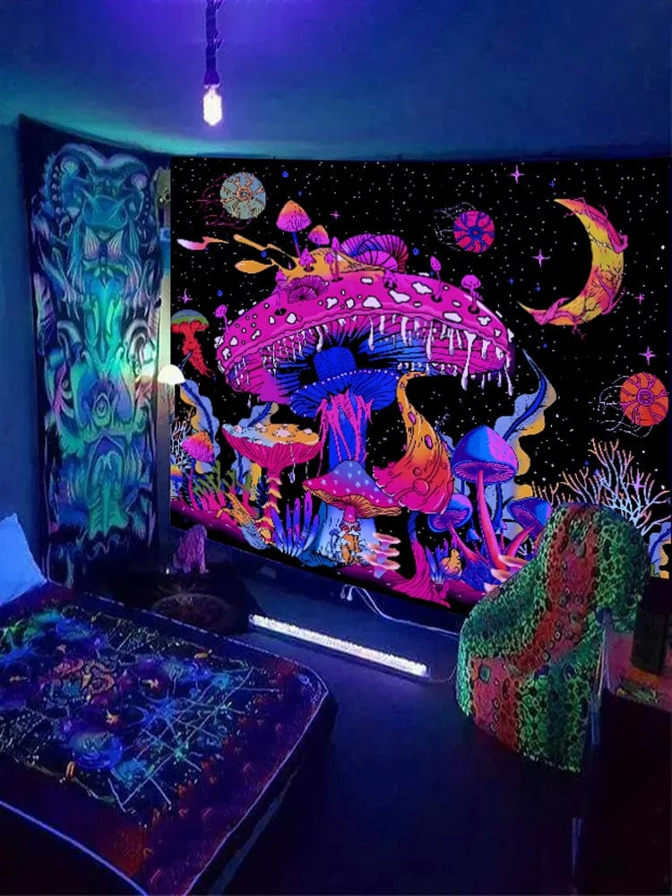 Canvanation 73x95cm / GT3750 Tapisserie - champignon coloré fluorescent