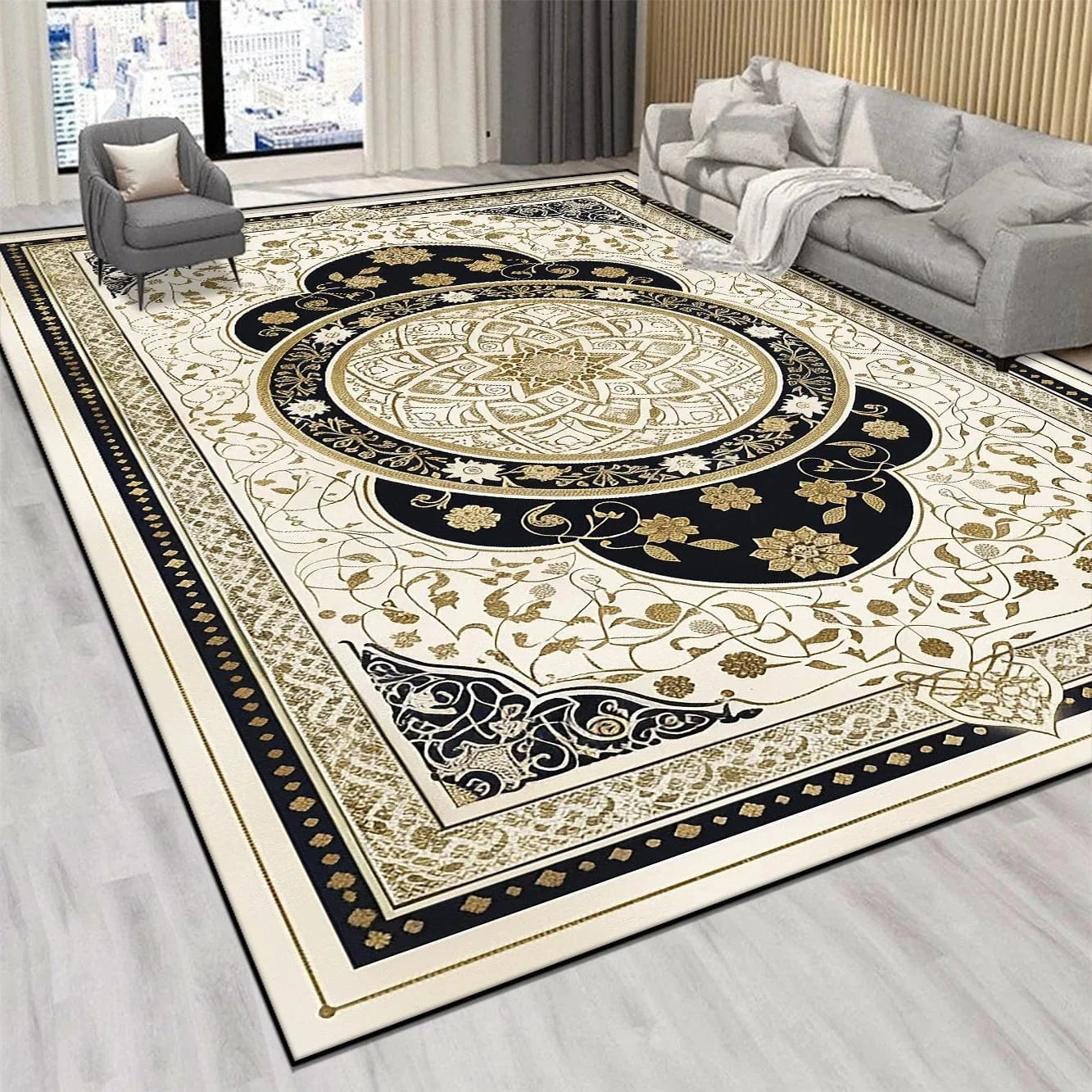 Canvanation Perse Blanc De Luxe / 160x200cm 63x78.7in Tapis De Salon - Perse Blanc De Luxe