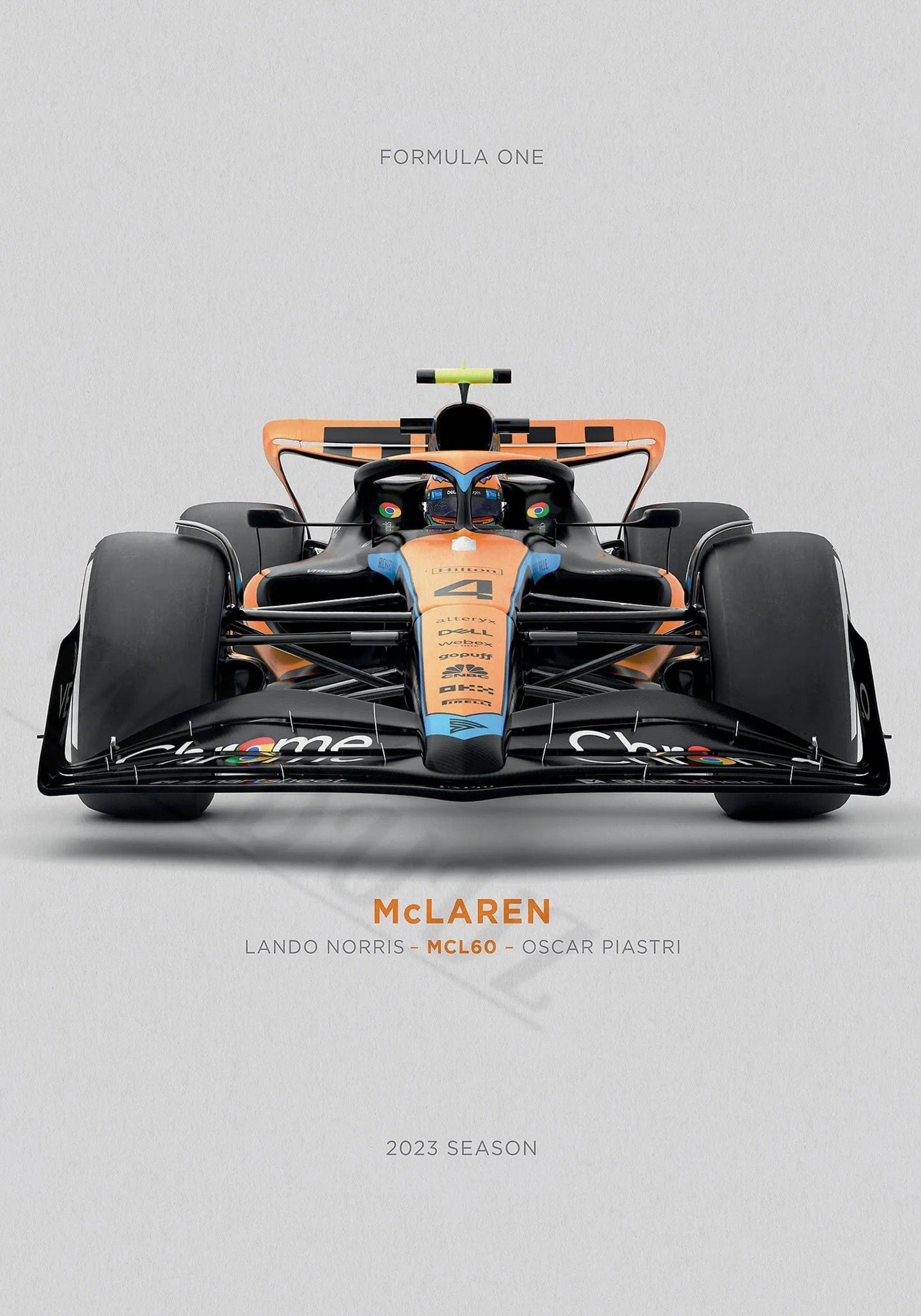 Canvanation 24 / 30x40cm Affiche Voiture 2023 Saison Retro Formule 1