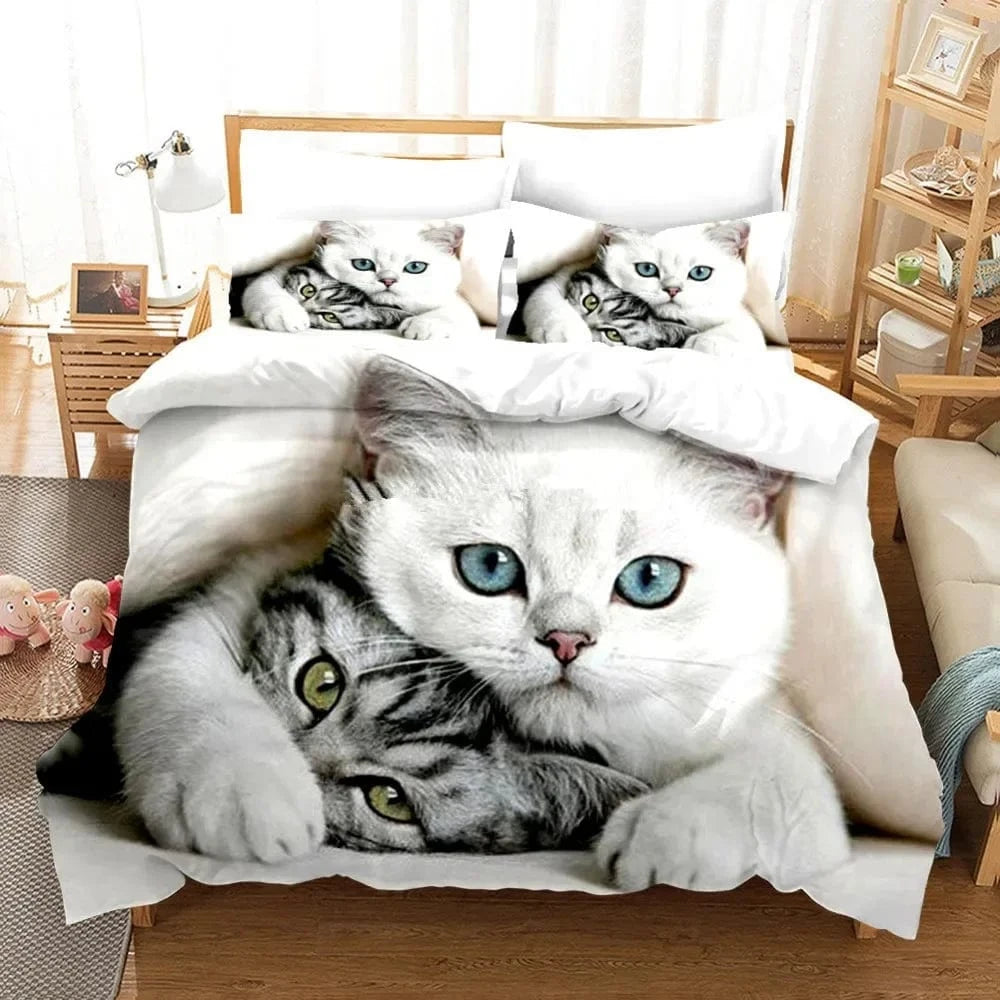 Canvanation Housse De Couette - 3D Cute Chat