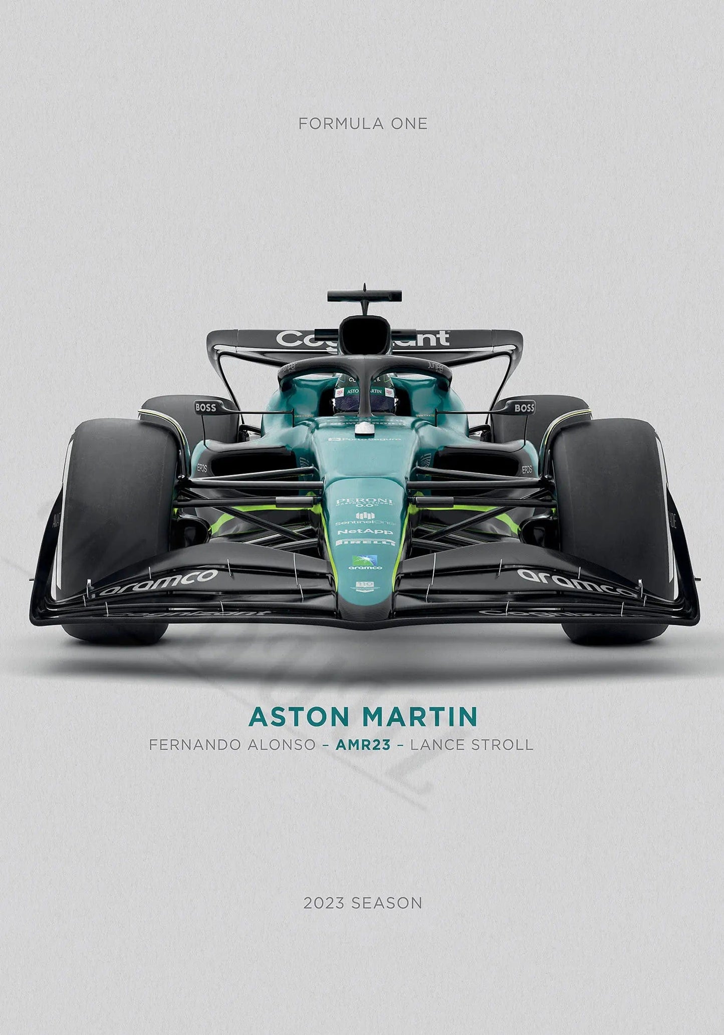 Canvanation 13 / 50x70cm Affiche Voiture 2023 Saison Retro Formule 1
