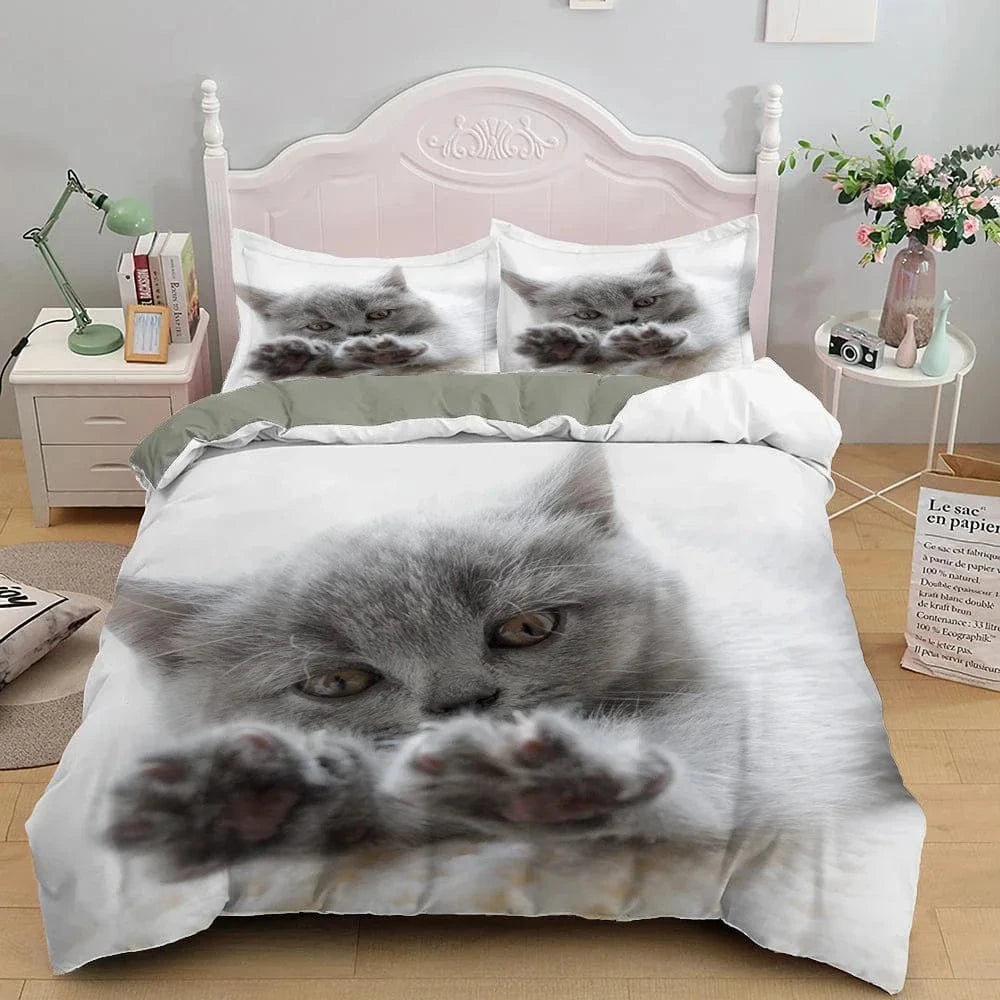 Canvanation 5 / 228x228cm 3pcs Housse De Couette - 3D Chat
