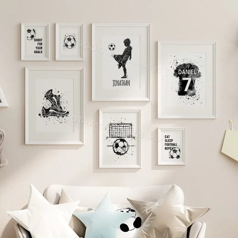 Canvanation Affiche Club De Football - Prénom Personnalisé
