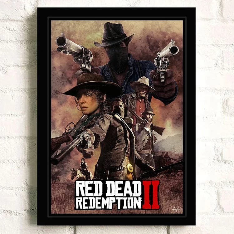 Canvanation 13 / 50X70cm Affiche Jeu Populaire Red Dead Redemption 2
