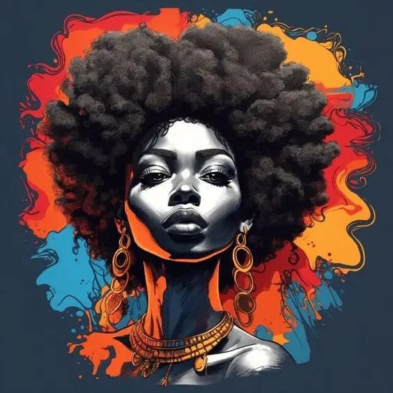 Canvanation PF 29136 / 50x50cm Affiche Africain Femmes Et Enfants