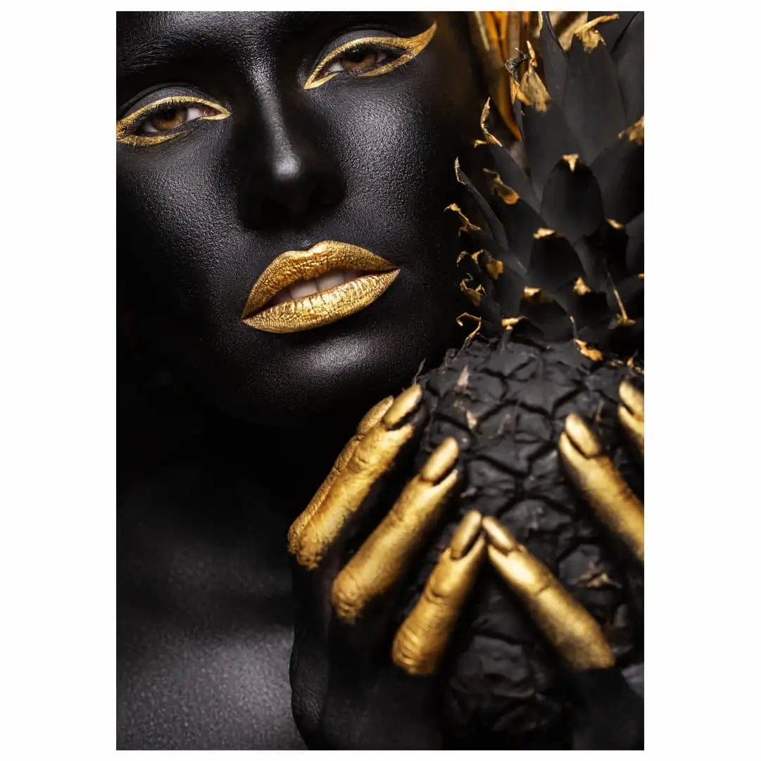 Canvanation 13 / 58x90CM Affiche Femme Africaine Noir Or