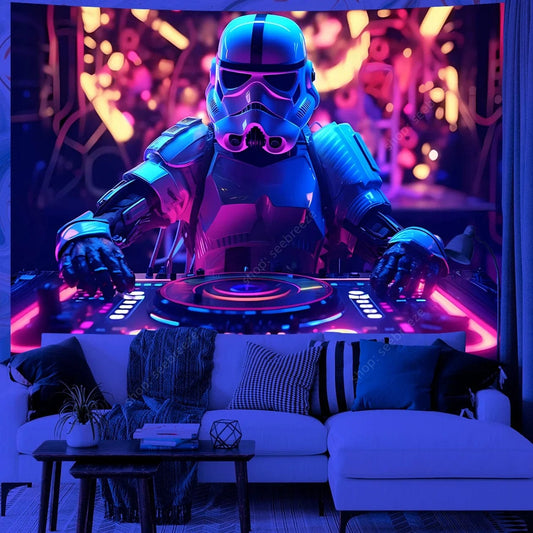Canvanation Tapisserie  - Dj UV : Ajoutez une ambiance électrisante à votre intérieur
