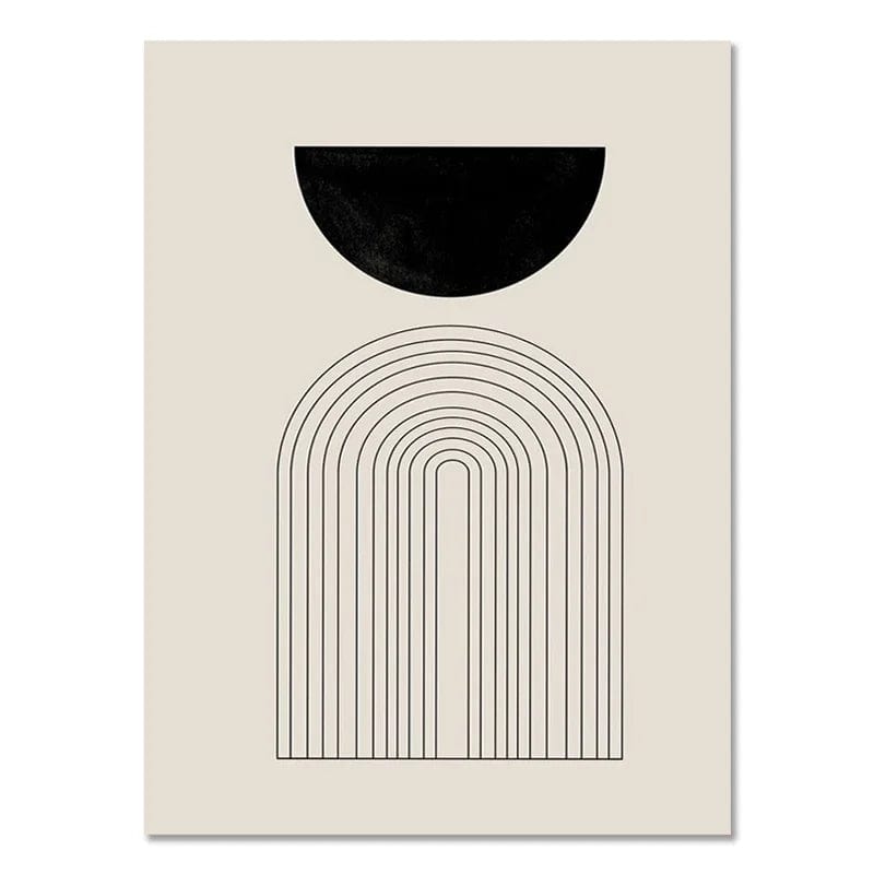 Canvanation 19 / 40x60cm Affiche Abstrait Boheme Noir Et Blanc