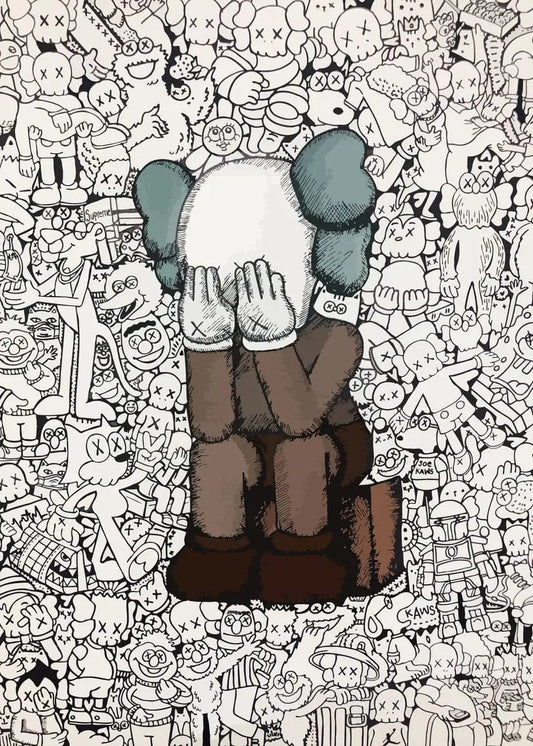 Canvanation 28 / 40X60cm Sans Cadre Poster Street Art Kaws Triste Dessin