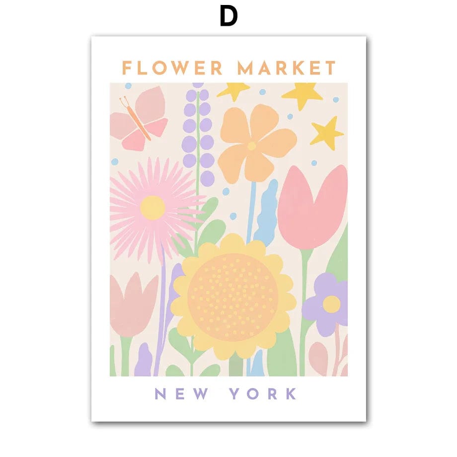 Canvanation D / 40X60 cm Affiche Abstraite Moderne Fleurs
