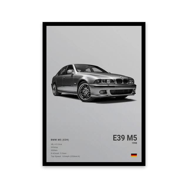 Canvanation Affiche Voiture Sportif R8 RS3 M3 M5