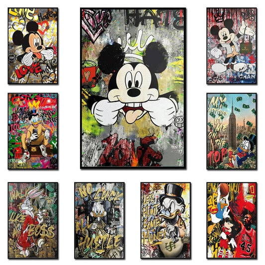 Canvanation Affiche Graffiti Fashion Mickey Mouse