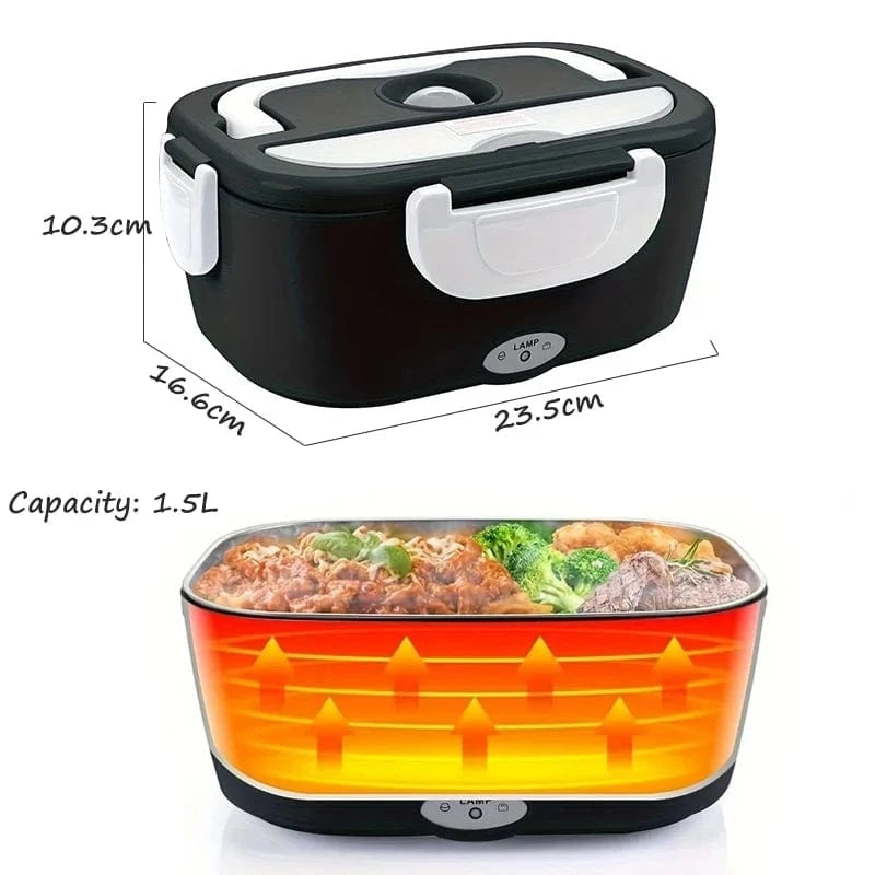 Canvanation Lunch Box Électrique Portable 2-en-1 – Chauffage Rapide & Polyvalent