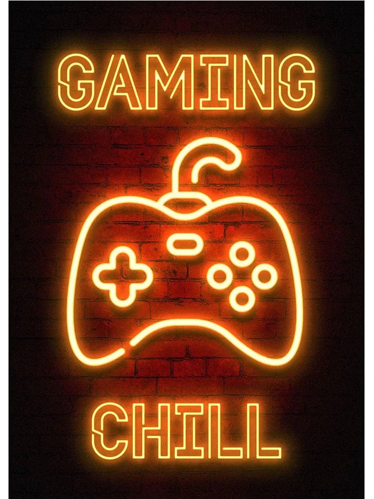 Canvanation X / 30x40cm Affiche Neon Art Gaming Zone