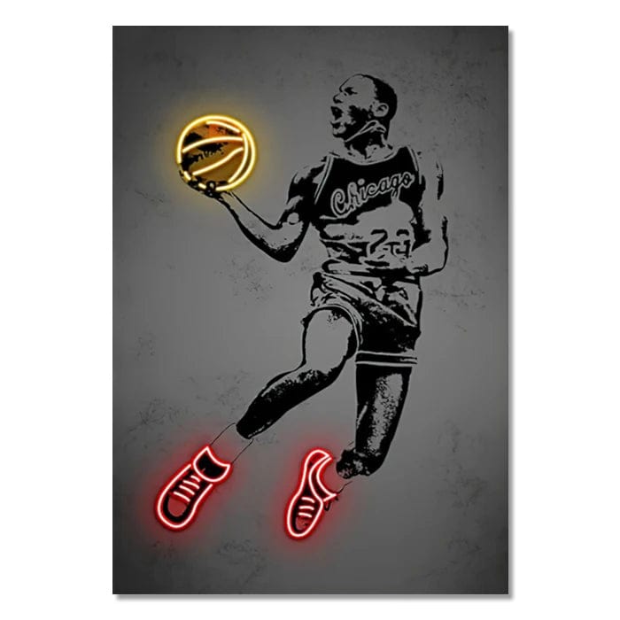 Canvanation Style 9 / 20X30cm Affiche Neon Joueurs De Foot