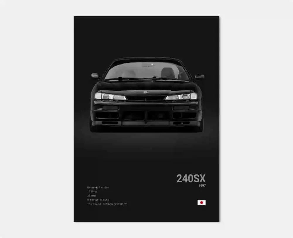 Canvanation 18 / 40x60cm Affiche Voiture Pop Noir Et Blanc Japon
